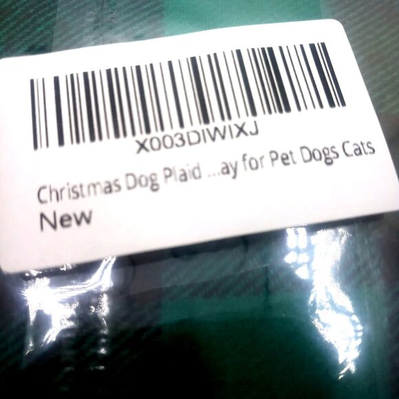 Christmas Dog Cat Plaid Bandanas 2 Pack Green Black Deer Floral Red Bird Scarfs - Picture 8 of 8